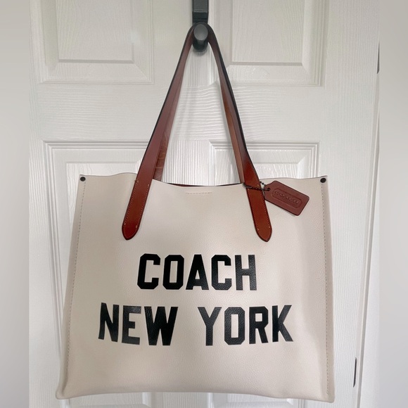 Coach Relay Tote Chalk Coach New York Graphic - Picture 1 of 16